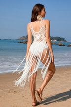 Strolls in the Sand Tassel Hollow-Out Swim Cover-Up