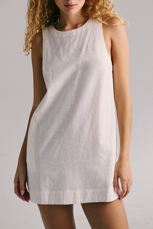 Impeccably Refined Open Back Sleeveless Mini Dress