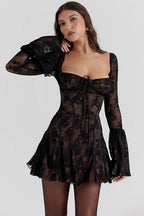 Days of Radiance Lace Long Sleeve Mini Dress