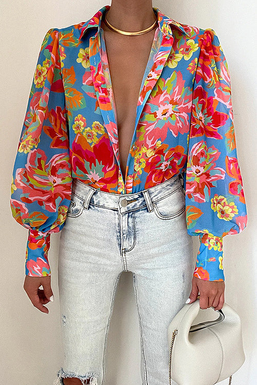 Sunlit Side Of Life Floral Print Long Sleeve Top - 9 Colors