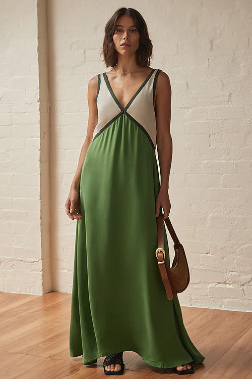 Easily Radiant V-Neck Sleeveless Maxi Dress