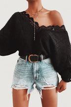 Ultimate Comfort Lace Long Sleeve Sweater