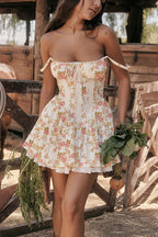 Affection In Your Eyes Lace Print Skater Mini Dress - 9 Colors