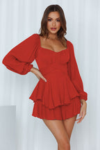 Prepared To Captivate Long Sleeve Skater Romper - 9 Colors