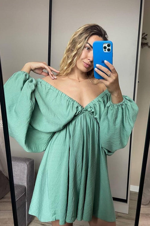 Mood So Delightful V-neck Long Sleeve Mini Dress - 7 Colors