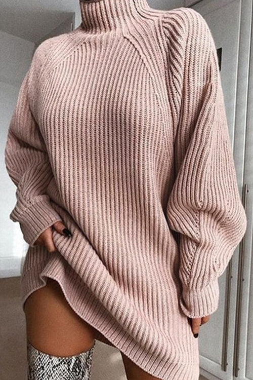 It's Your Affection Long Sleeve Sweater Mini Dress