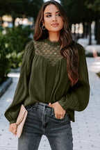 Romance-Inspired History Lace Balloon Long Sleeve Top