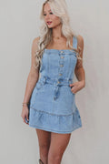 Trending Mood Pocket Denim Mini Dress