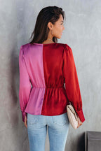 Heartfelt Thought Pink Stain Long Sleeve Top