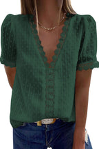 Delightful Day Swiss Dot Lace Top