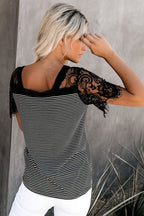 Heart Of Joy Lace Short Sleeve Top