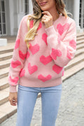 The Loving Mood Heart Long Sleeve Knit Sweater