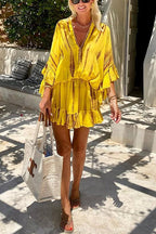 My Beloved Day Ruffled Mini Dress