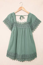 For The Weekend Lace Short Sleeve Top