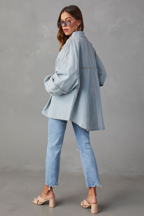 Perfectly Prepared Denim Shacket