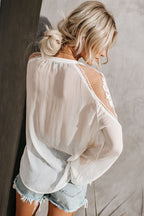 My Delightful Affection Floral Embroidery Shirt