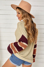 Warm Affection Striped Button Up Knit Sweater