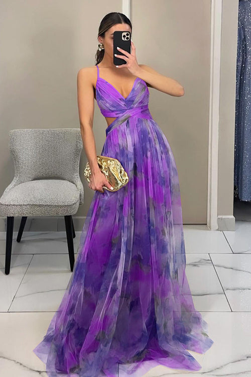 Enchant My Affection Print Maxi Dress