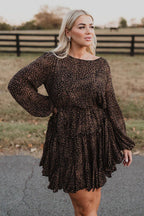 Affection You So Print Flare Mini Dress