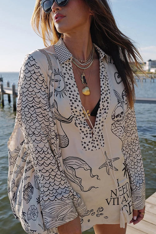 Summer Adventures Print Long Sleeve Set