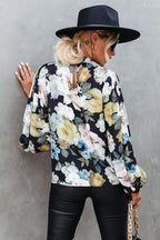 You're Radiant Floral Print Long Sleeve Top