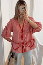 Uniquely You Tie-Front Gingham Top - 10 Colors