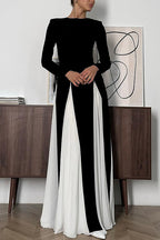 Striking Mystery Mermaid Long Sleeve Maxi Dress