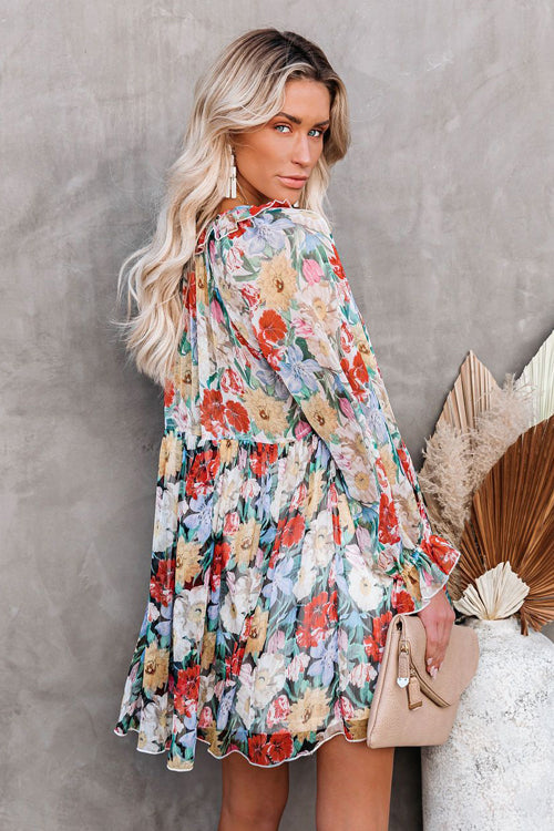 Carefree Living Floral Print Mini Dress