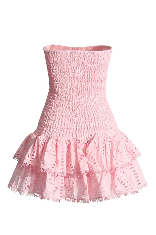 Delightful Like You Pleated Mini Dress - Light Pink
