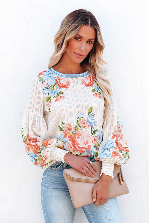 Fresh Beloved Floral Print Top