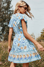 Blossoming Arrangement Floral Print Mini Dress