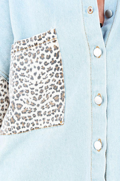 Rhythm Leopard Denim Jacket