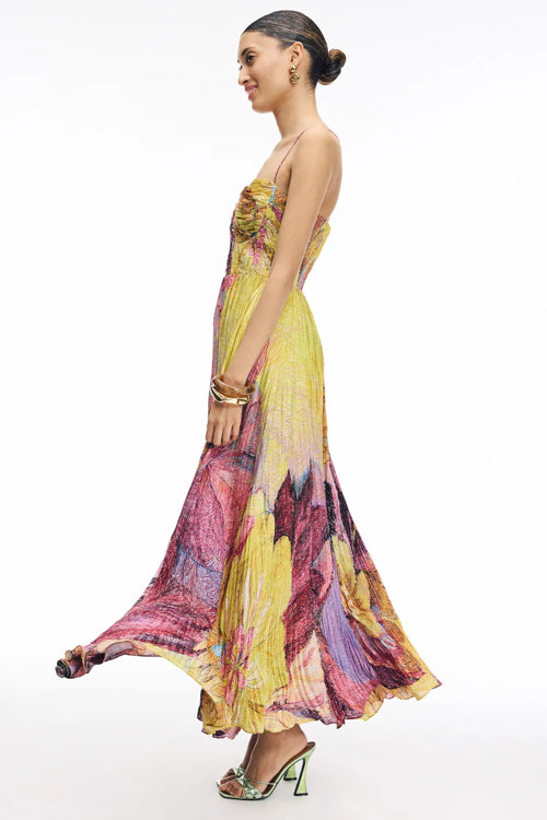 Still the One Pleated Sleeveless Maxi Dress