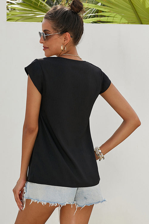 Pretty Pleased Boho Embroidered Short Sleeve Top