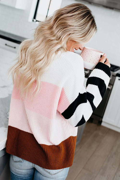 Positive Mood Multi Striped Knit Sweater
