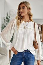Always Amazing Swiss Dot Lace Top