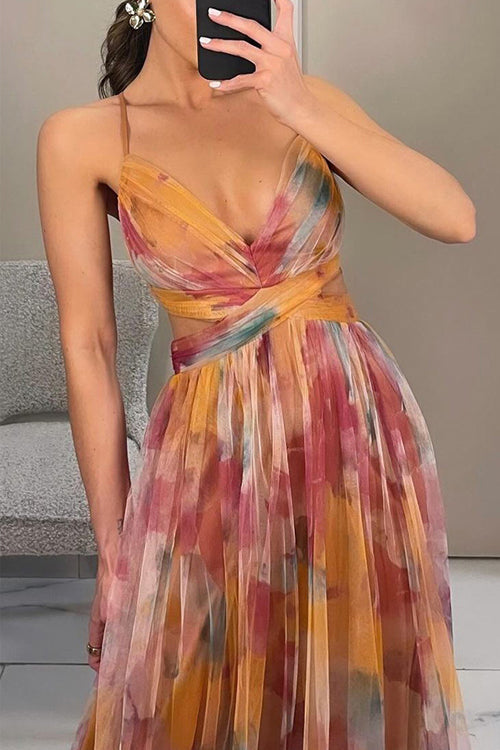 Enchant My Affection Print Maxi Dress