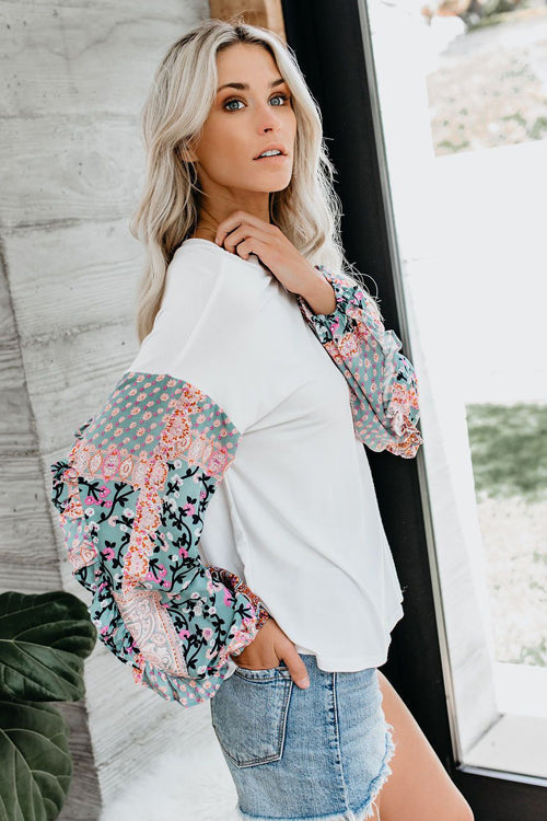 Close At Heart Printed Long Sleeve Top