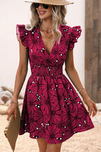 Mood Like Affection Printed Flare Mini Dress