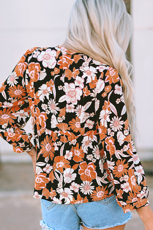 Hello Radiant Print Long Sleeve Top