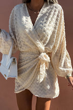 Affection You Truly Long Sleeve Wrap Mini Dress