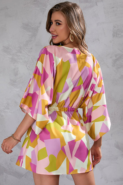 Lost To Affection Printed Button Down Mini Dress