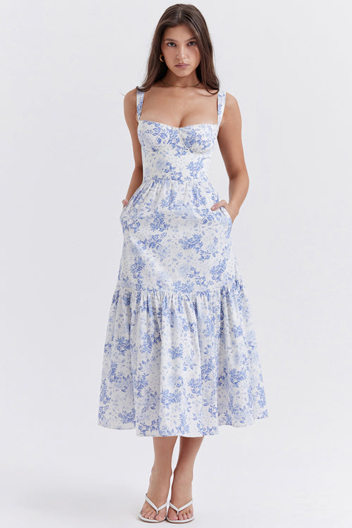 Feels Just Right Floral Print Midi Dress