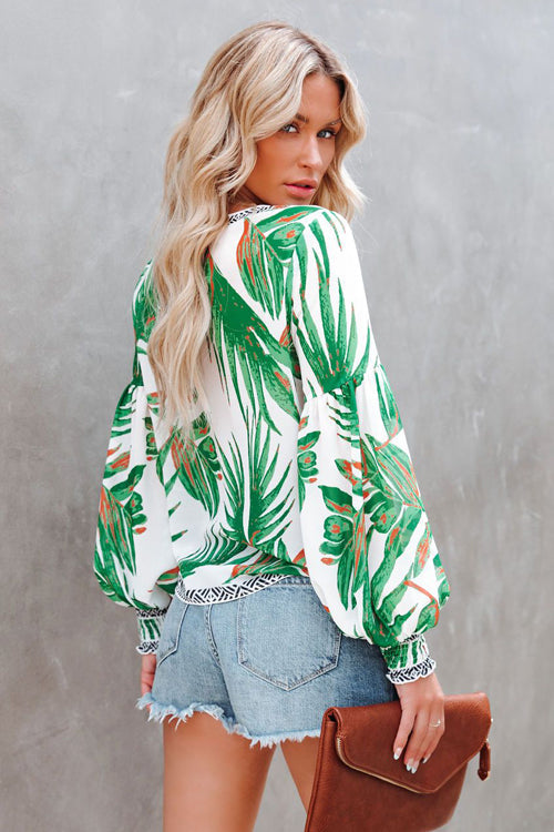 Stay Striking Printed Smocked Top