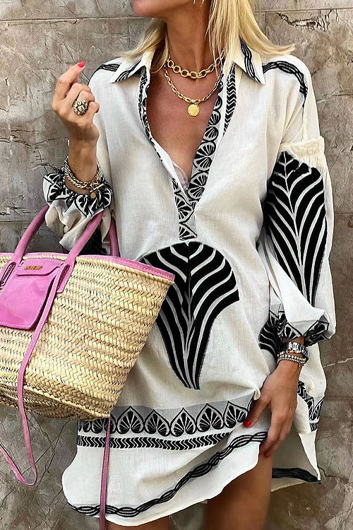 Run Away with Me Boho Print Mini Dress