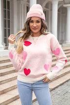 Just Believe Heart Long Sleeve Knit Sweater
