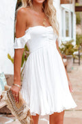 Whatever It Takes Smocked Flare Mini Dress