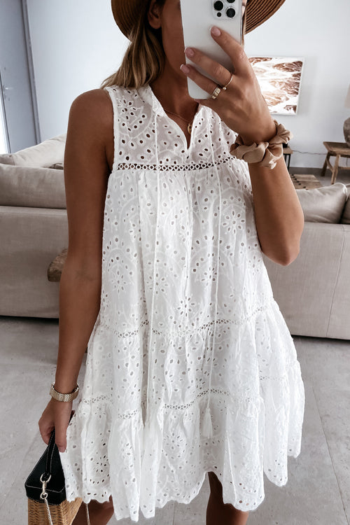 Make It Known Lace Crochet Mini Dress