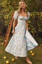Beloved Daily Muse-Seemed Printed Maxi Dress