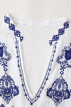 Midnight Love Story Embroidery Long Sleeve Top